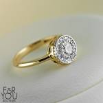 Kolekcja Królewska Złoty pieścionek Berło Królowej